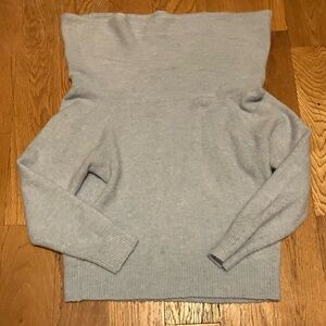 Divided H&M Off the Shoulder Sweater Light Blue Women's S Small Alpaca Blend